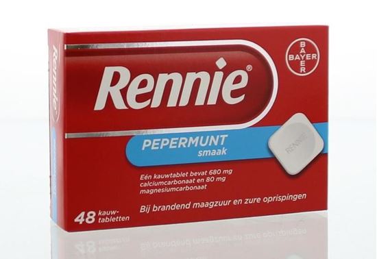 Bild von Rennie Pfefferminze 48 Kautabletten