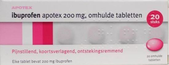 Bild von Ibuprofen 200mg APOTEX 20 Stück