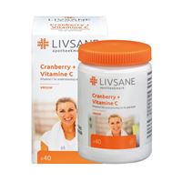 Cranberry Plus Vitamin C Livsane, 40 Stk.