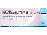 Bild von Paracetamol/coffeine Teva 500/50mg 20 st.